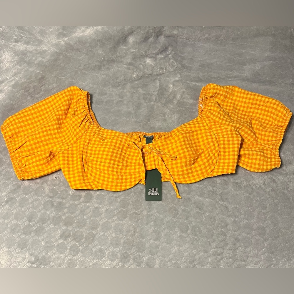 Wild Fable Gingham Crop Top